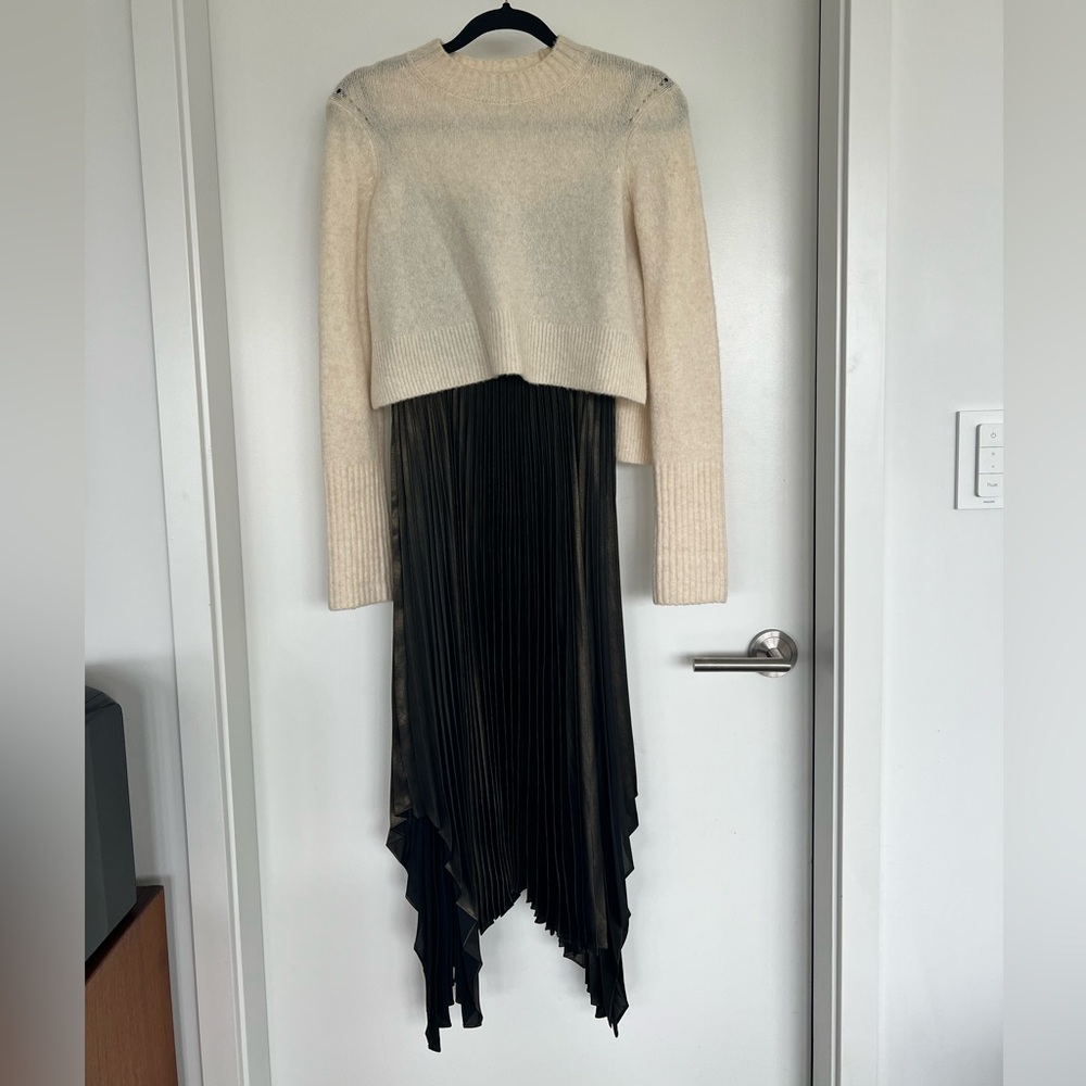 All saints layered slip dress and cropped sweater XS